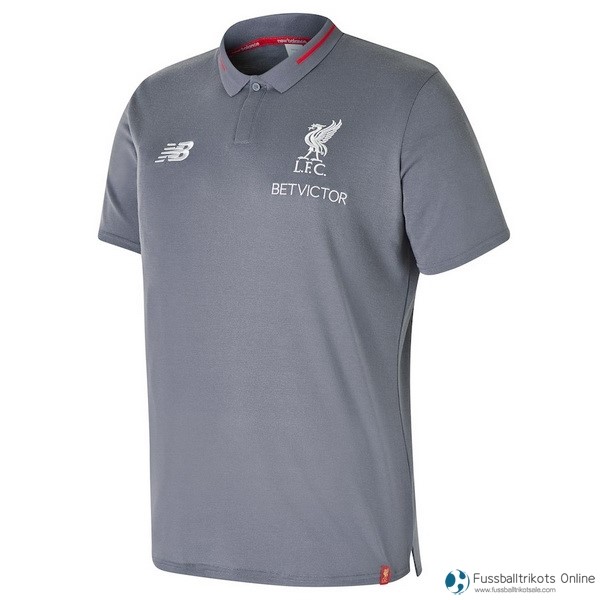 Liverpool Polo 2017-18 Grau Claro Fussballtrikots Günstig